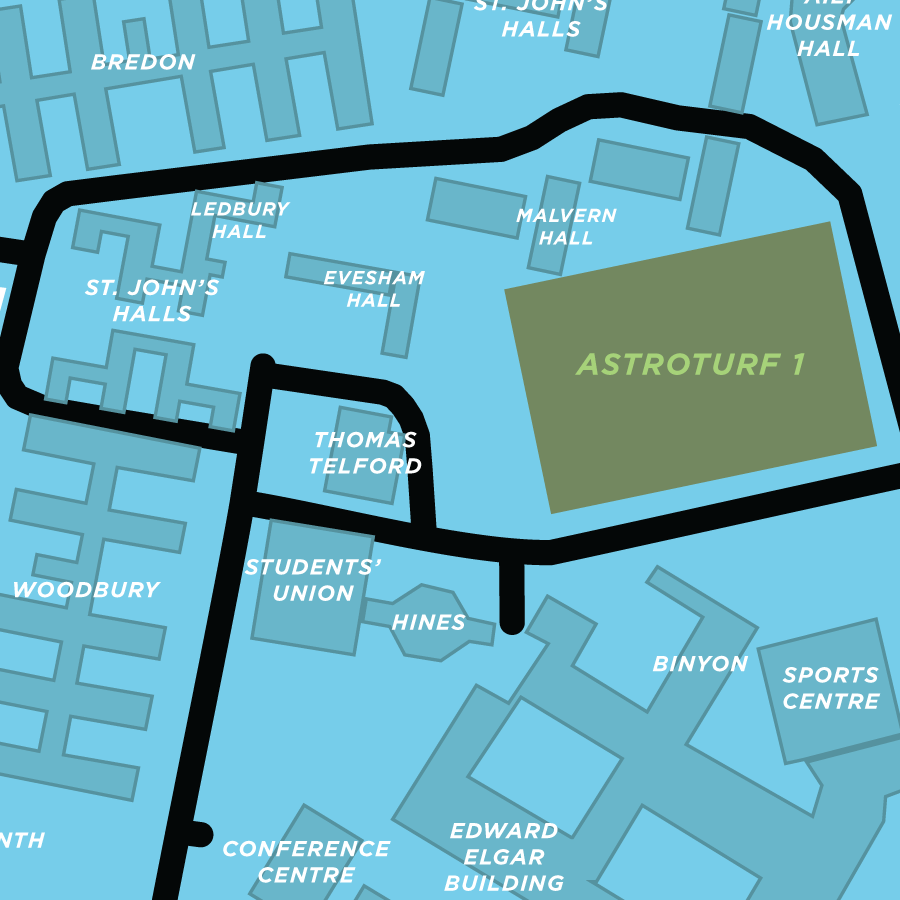 University of Worcester Campus Map - St. John's Campus