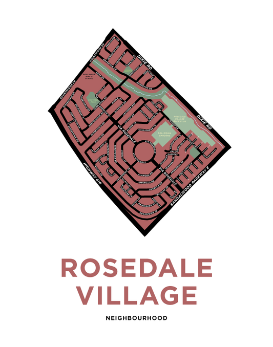Rosedale Village Map Print (Brampton)