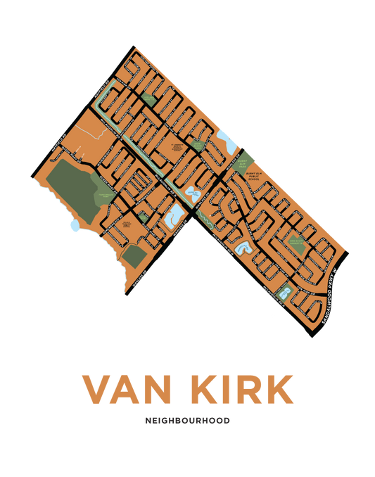 Van Kirk Neighbourhood Map Print