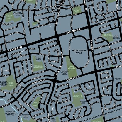 Thornhill Map Print (Vaughan Side)