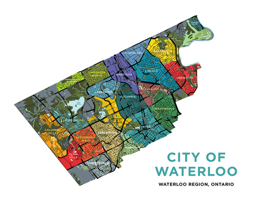 Waterloo (City) Map Print