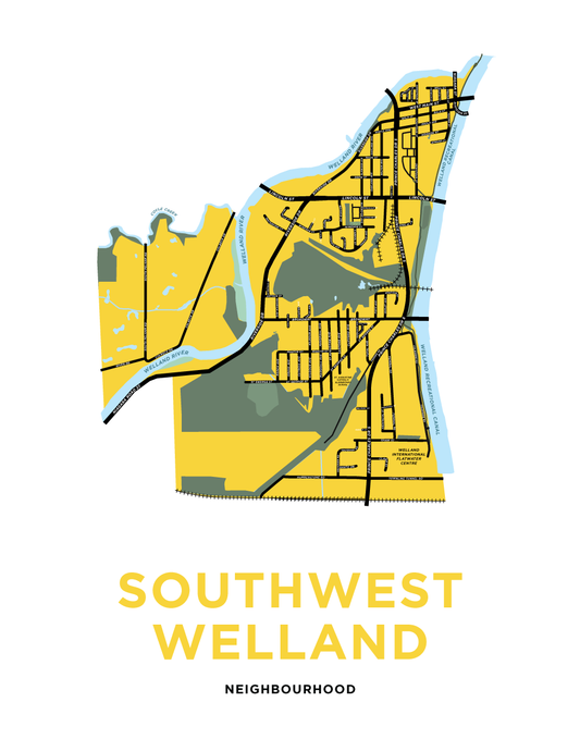 Southwest Welland Neighbourhood Map Print
