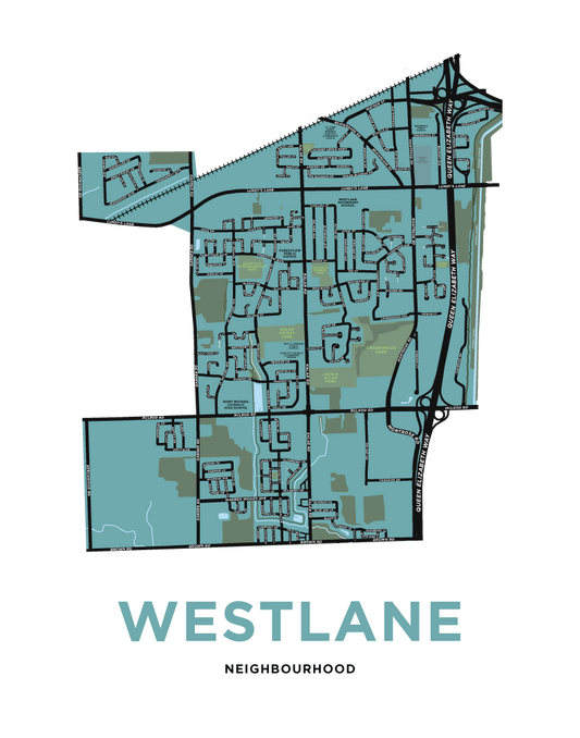 Westlane Neighbourhood Map Print