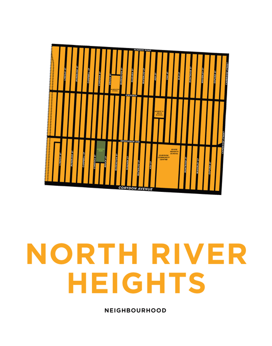 North River Heights Neighbourhood Map Print