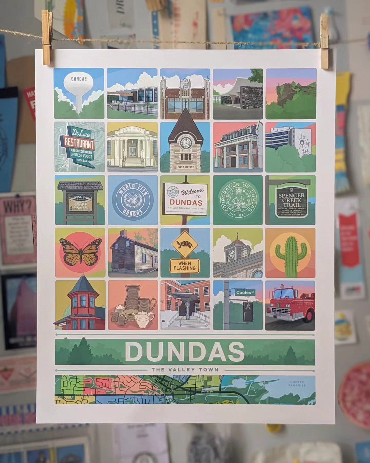 Dundas Grid Print - 25 Squares