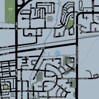 Stony Plain Map Print