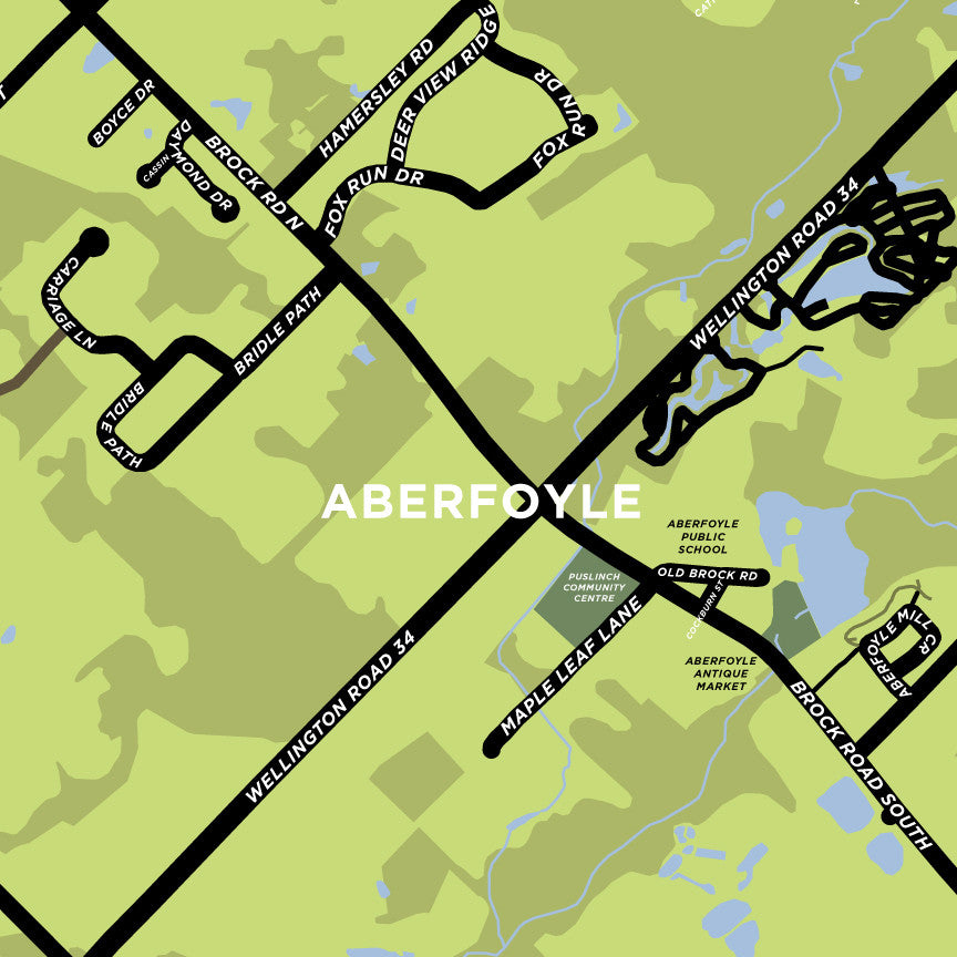 Aberfoyle Map Print