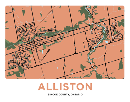 Alliston Map Print