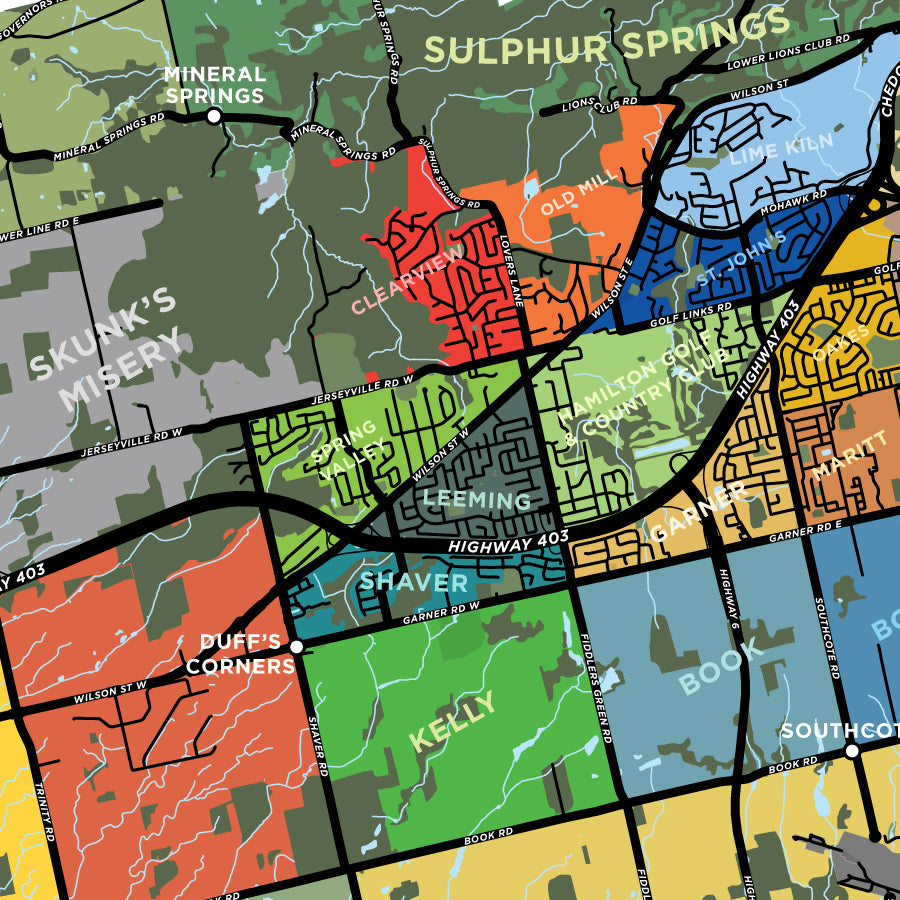 Ancaster Neighbourhoods Map