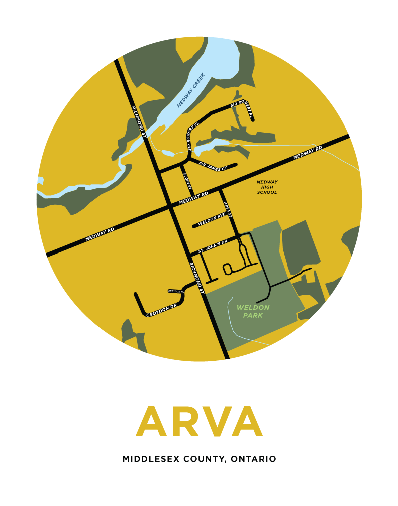 Arva Map Print