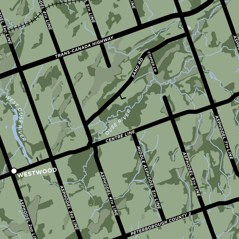 Asphodel-Norwood Township Map Print