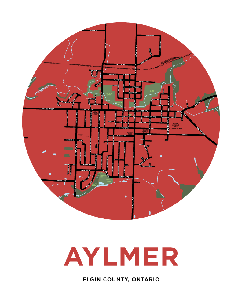 Aylmer Map Print