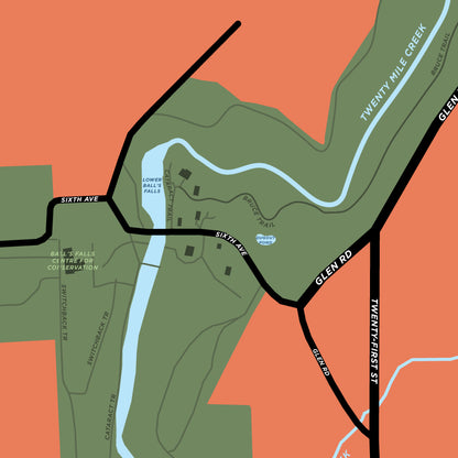 Ball's Falls Conservation Area Map Print