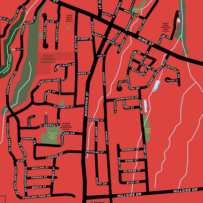 Beamsville Map Print