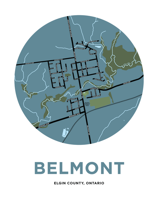 Belmont Map Print