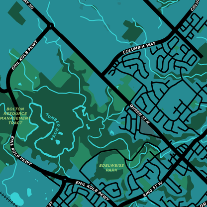 Bolton, Ontario Map Print