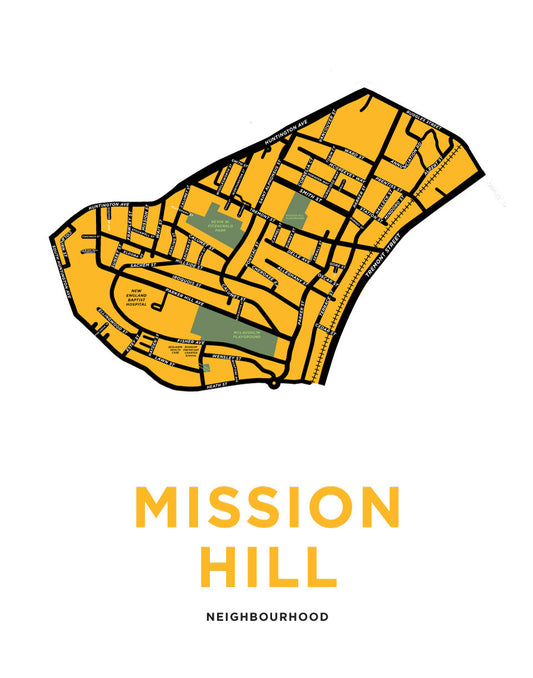 Mission Hill Neighbourhood Map Print