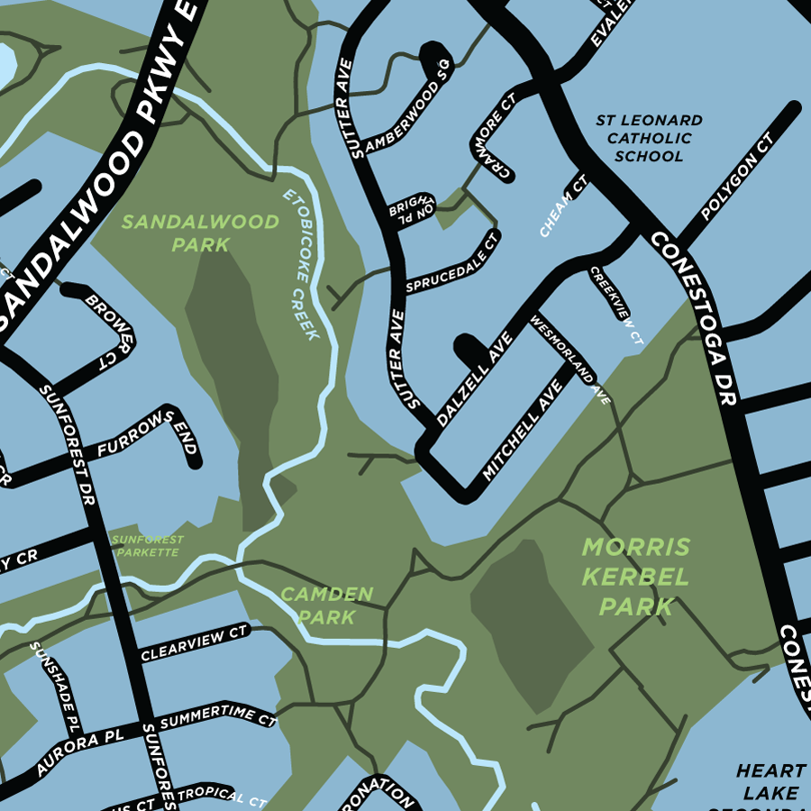 Heart Lake West Neighbourhood Map