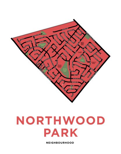 Northwood Park Neighbourhood Map Print