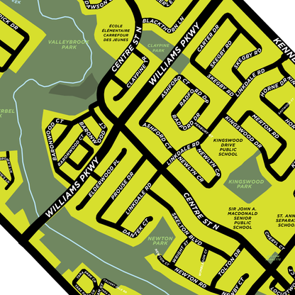 North Brampton Map Print