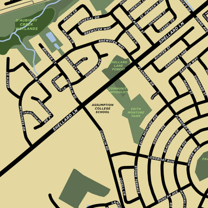 Shellard Lane Neighbourhood Map Print