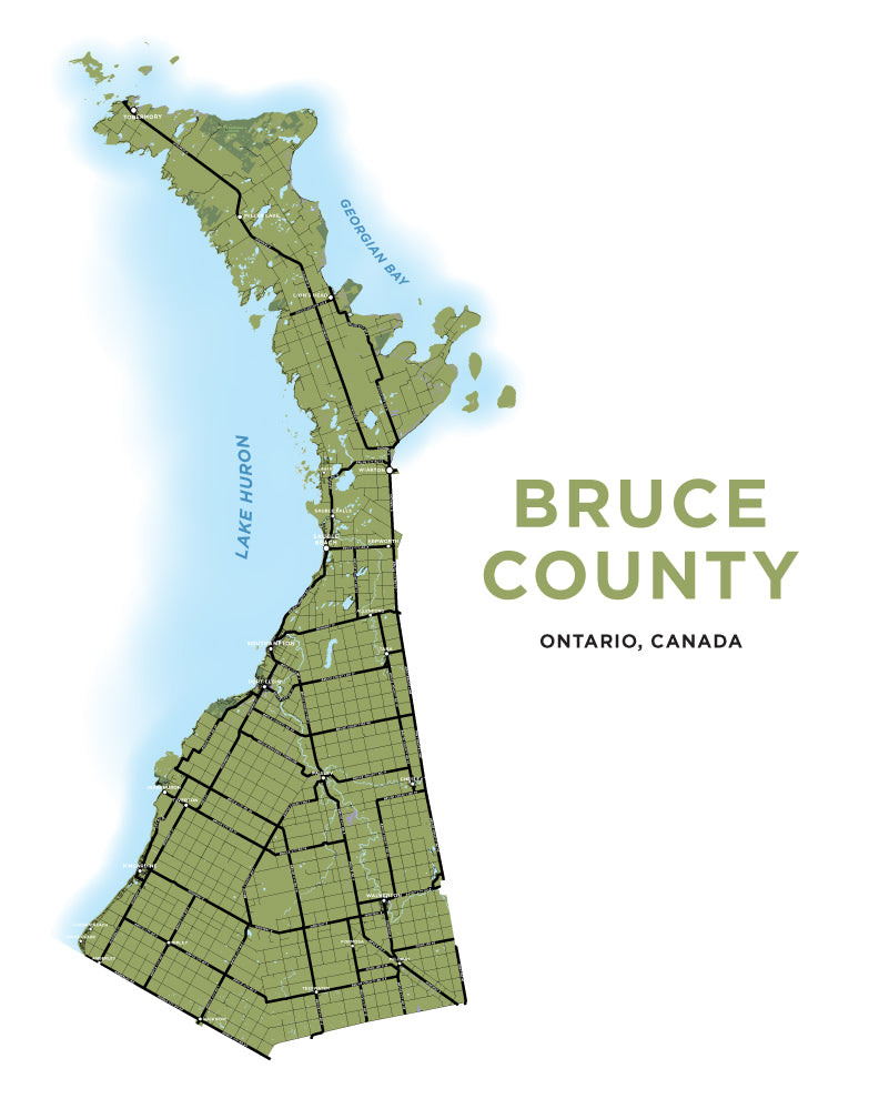 Bruce County Map Print