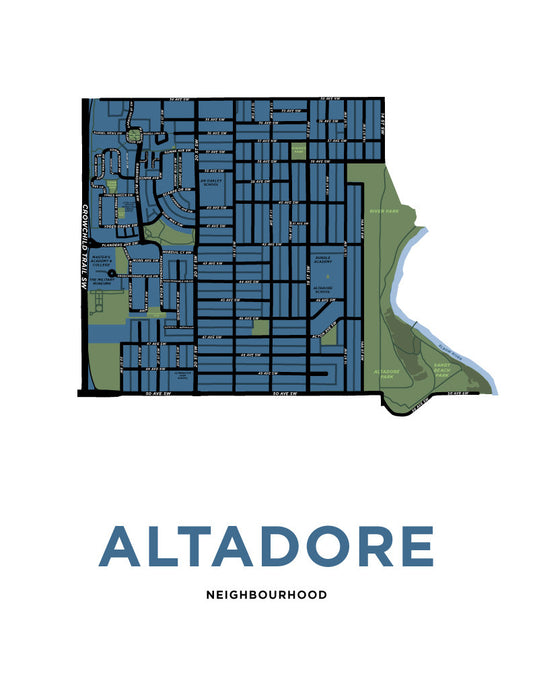 Altadore Neighbourhood Map Print