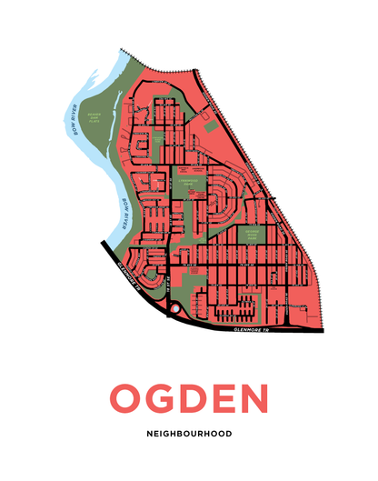 Ogden Neighbourhood Map Print