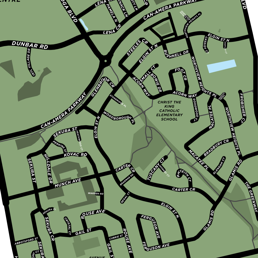 Greenway-Chaplin Neighbourhood Map Print