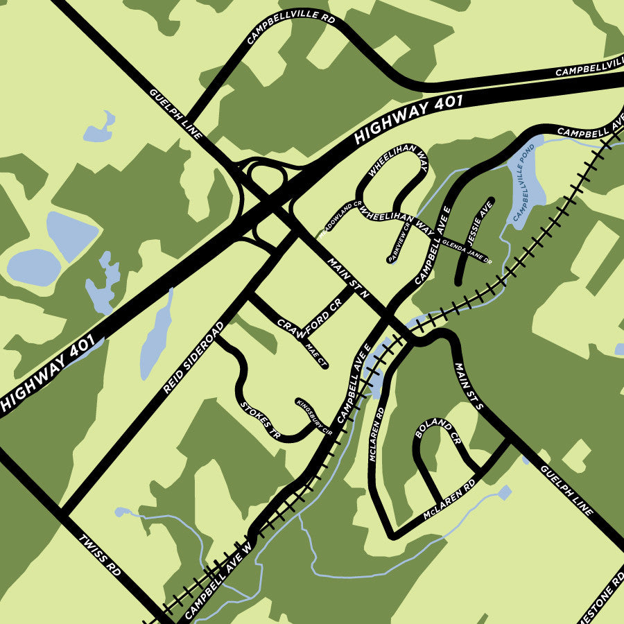 Campbellville Map Print