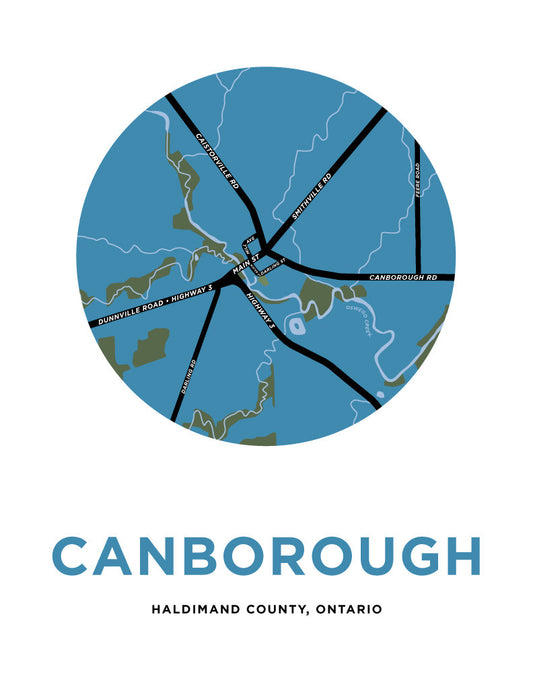 Canborough Map Print