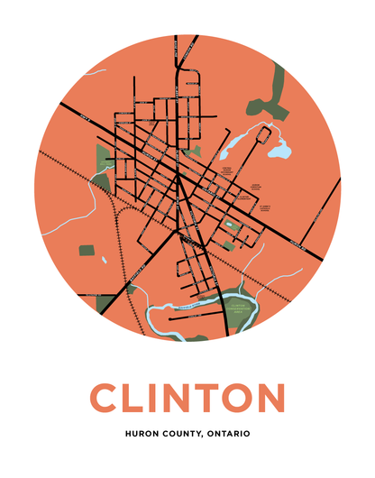 Clinton Map Print