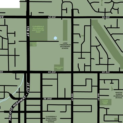 Cloverdale Map Print