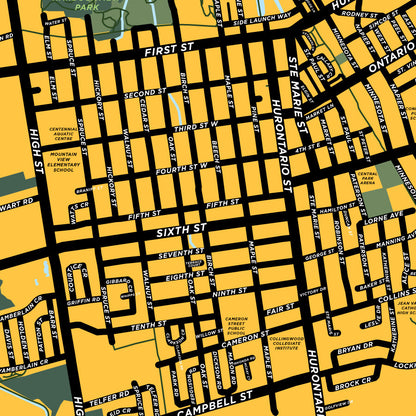 Collingwood Map Print (Downtown)