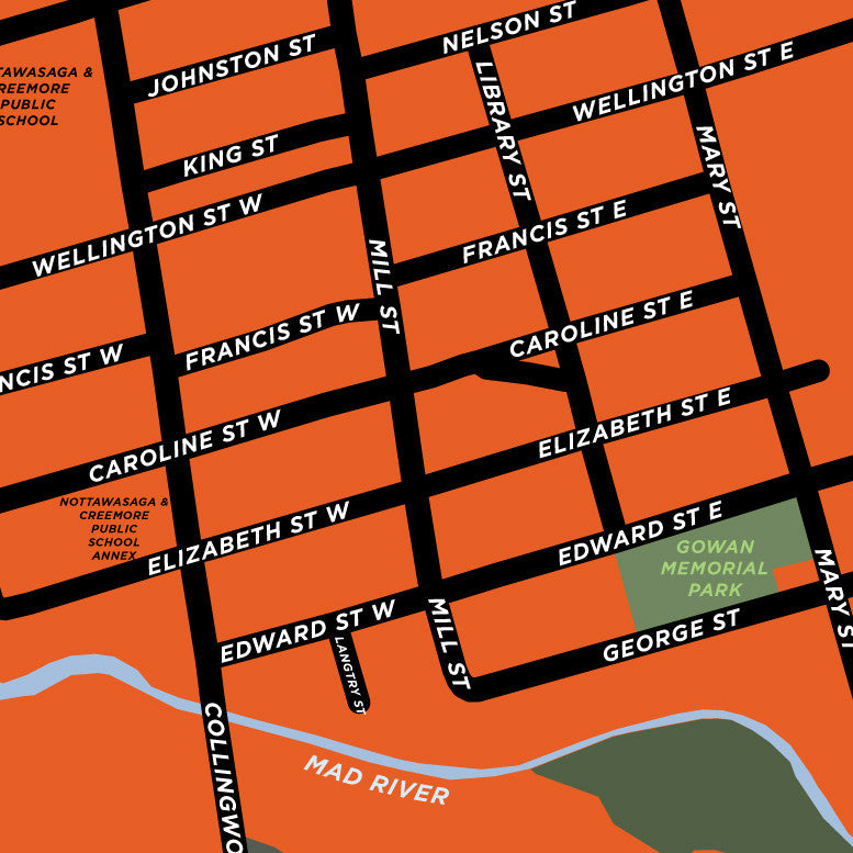 Creemore Map Print