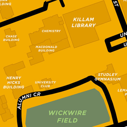 Dalhousie University Map Print - Studley Campus