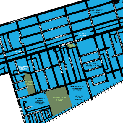 Danforth, The - Neighbourhood Map Print