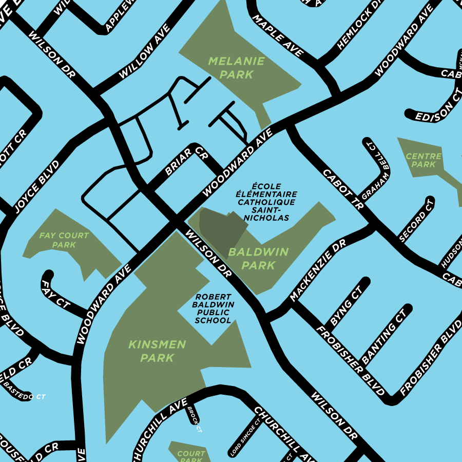 Dorset Park Neighbourhood Map Print