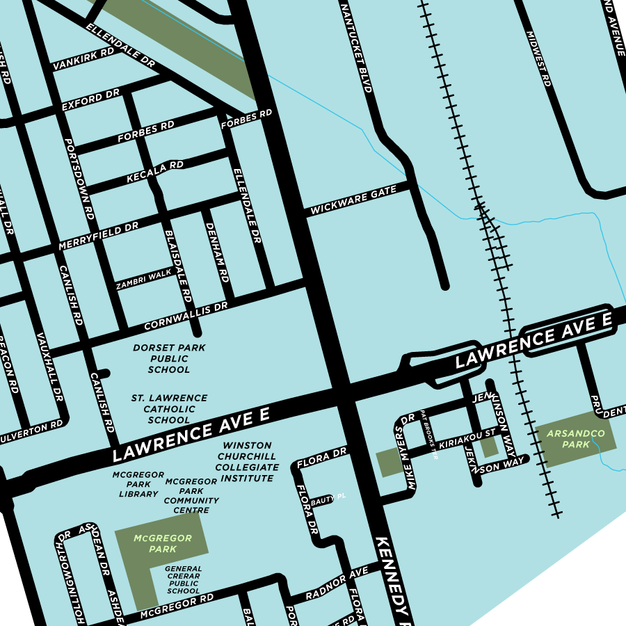 Dorset Park Neighbourhood Map Print