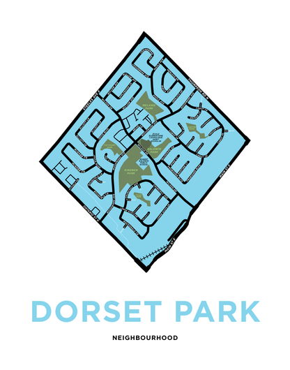 Dorset Park Neighbourhood Map Print