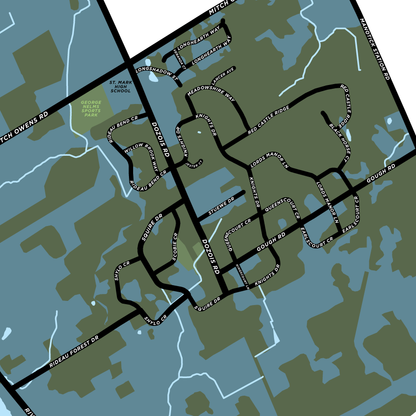 East Manotick Map Print