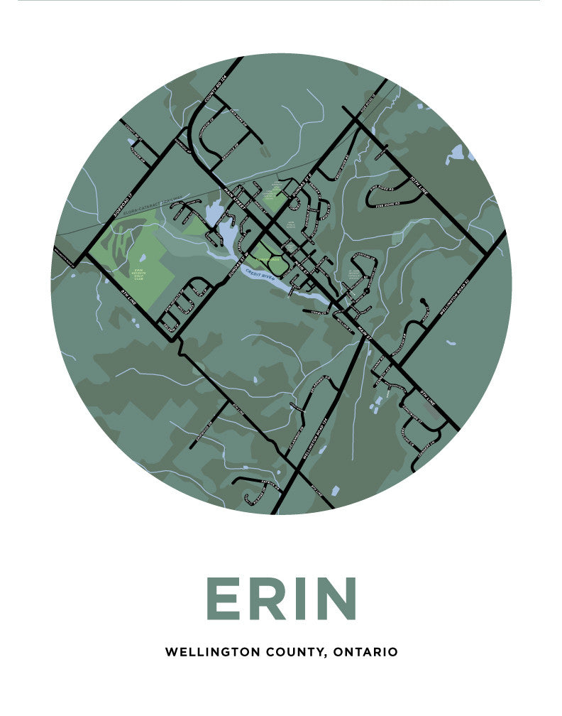 Erin Village Map Print