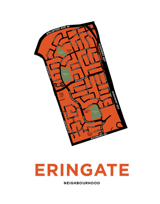 Eringate Neighbourhood Map Print