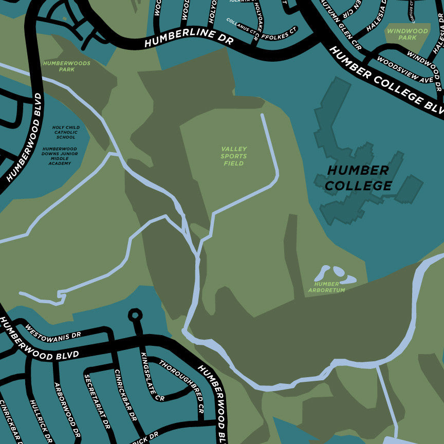 Humberwood Neighbourhood Map Print