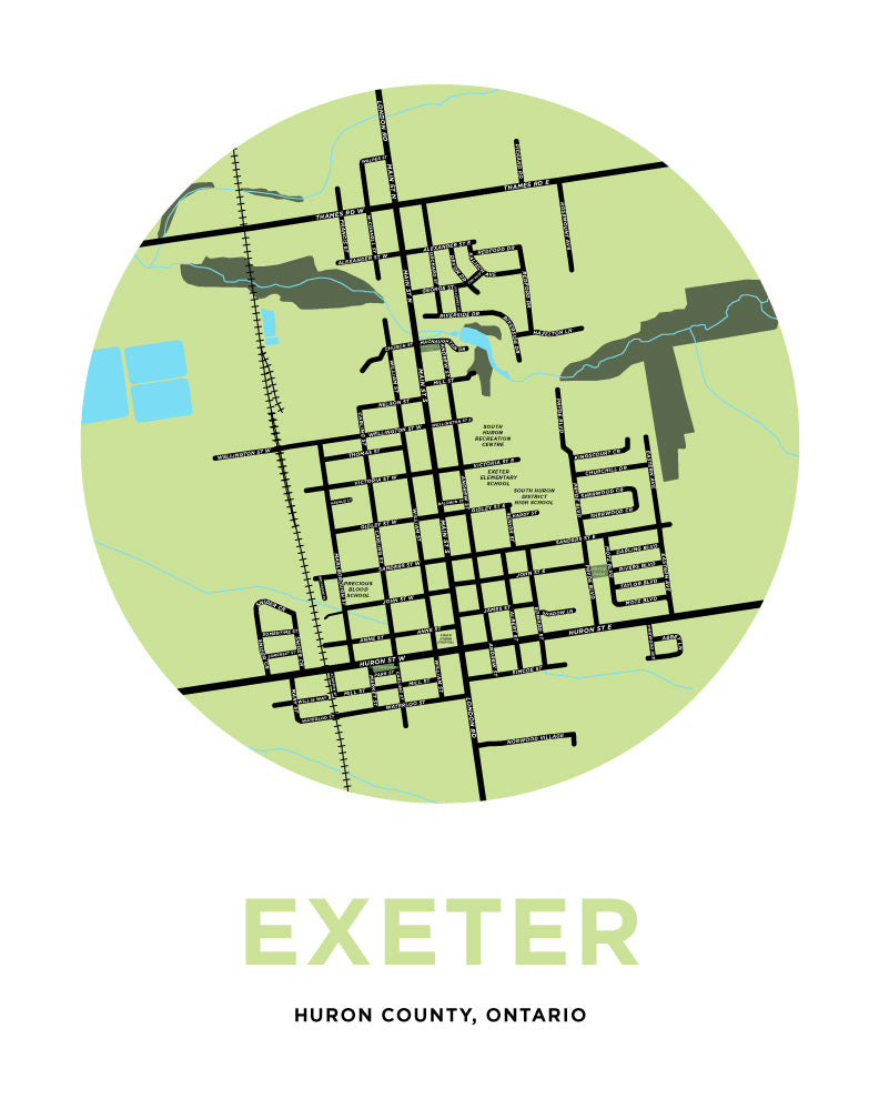 Exeter Map Print