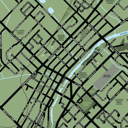 Fergus Ontario Map Print