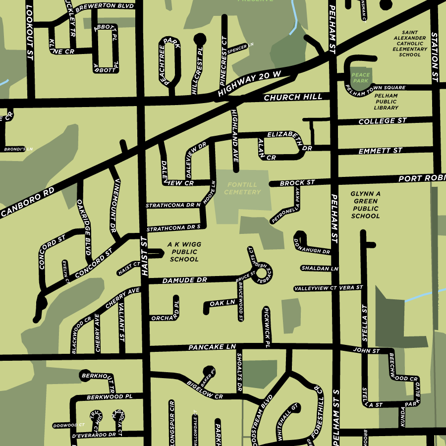 Fonthill Map Print