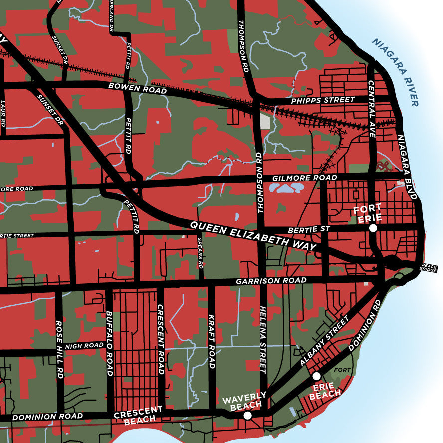 Fort Erie Map Print