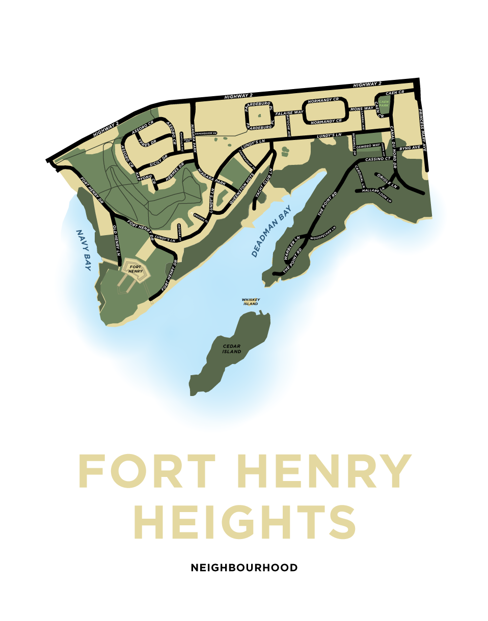 Fort Henry Heights Neighbourhood Map Print