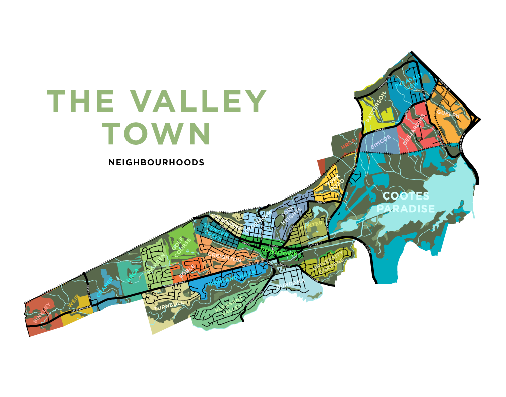 Dundas Neighbourhoods Map - Detailed Version